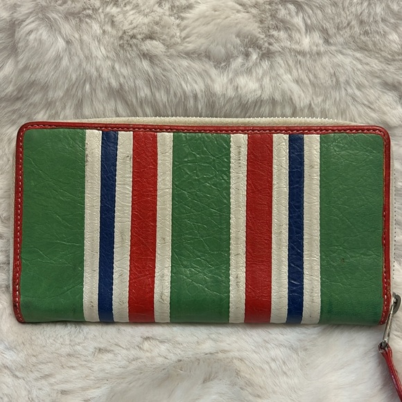 Balenciaga Bazaar striped leather long zip around wallet - Picture 6 of 17